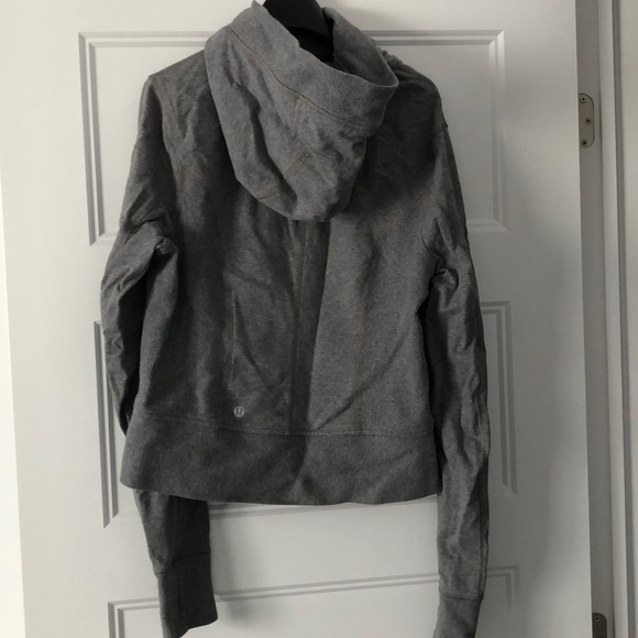 Lululemon light cotton hoodie size 10 light grey - Picture 2 of 12
